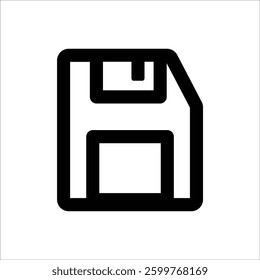A simple save icon for storing files, documents, or progress.