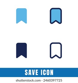 Simple Save icons in different designs vector set