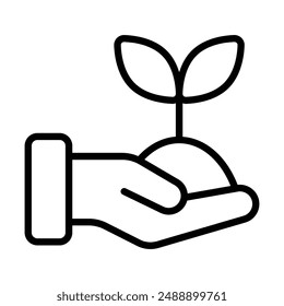 Simple Save The Plant icon. The icon can be used for websites, print templates, presentation templates, illustrations, etc