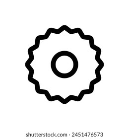 Simple Saw Blade icon. The icon can be used for websites, print templates, presentation templates, illustrations, etc