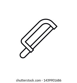 Simple saw line icon. Stroke pictogram. Vector illustration isolated on a white background. Premium quality symbols. Vector sign for mobile app and web sites.
