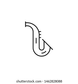 simple saxophone icon vector clip art flat design object