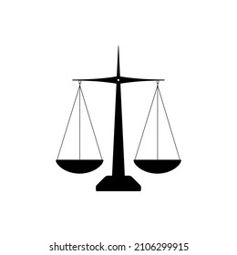 Un icono de escala simple para pesar objetos pequeños sobre un fondo blanco. Imagen vectorial.
