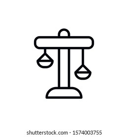 Simple scale line icon. Stroke pictogram. Vector illustration isolated on a white background. Premium quality symbol. Vector sign for mobile app and web sites.