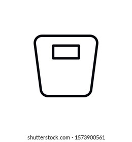 Simple scales line icon. Stroke pictogram. Vector illustration isolated on a white background. Premium quality symbol. Vector sign for mobile app and web sites.