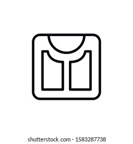 Simple scales line icon. Stroke pictogram. Vector illustration isolated on a white background. Premium quality symbol. Vector sign for mobile app and web sites.
