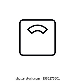 Simple scales line icon. Stroke pictogram. Vector illustration isolated on a white background. Premium quality symbol. Vector sign for mobile app and web sites.