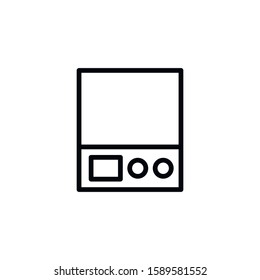 Simple scales line icon. Stroke pictogram. Vector illustration isolated on a white background. Premium quality symbol. Vector sign for mobile app and web sites.