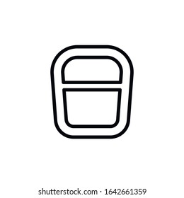Simple scales line icon. Stroke pictogram. Vector illustration isolated on a white background. Premium quality symbol. Vector sign for mobile app and web sites.
