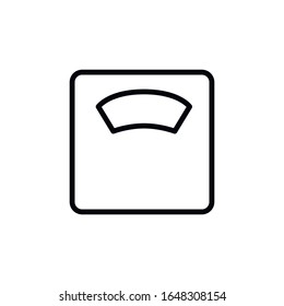 Icono de línea de escala simple. Pictograma de trazo. Ilustración vectorial aislada en un fondo blanco. Símbolo de calidad superior. Signo de vector para aplicaciones móviles y sitios web.