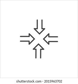 simple scaling related vector line icon Contains icons such as increase, decrease, resize, etc.