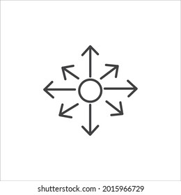 simple scaling related vector line icon Contains icons such as increase, decrease, resize, etc.