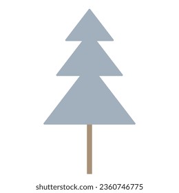 Estilo simple escandinavo árbol de Navidad, elemento de diseño de vacaciones de invierno, vector