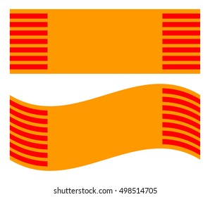 Simple scarf, carpet symbol resting and waving version