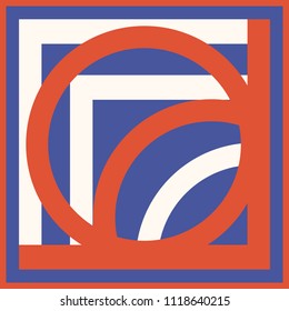 Simple scarf design with lines and circle design