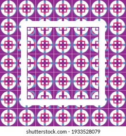 Simple scarf pattern with ethnic ornament