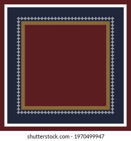 simple scarf pattern with ornament as a border design