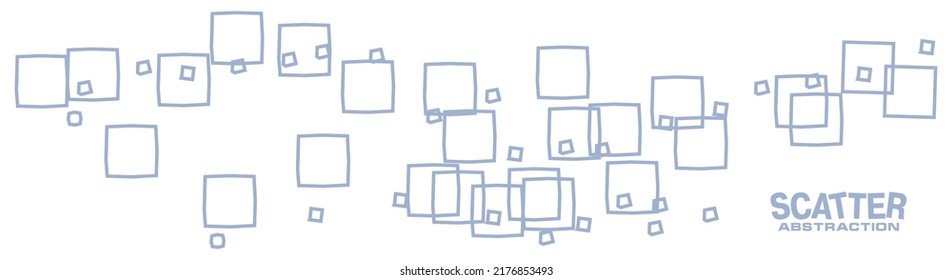 Simple scatter abstraction with irregular shapes. Minimal vector graphic pattern