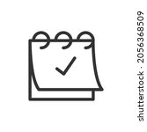 Simple schedule line icon. Premium symbol in stroke style. Design of schedule icon. Vector illustration.