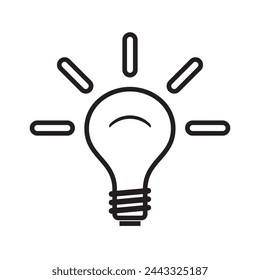 simple schematic illustration of a lamp on white background