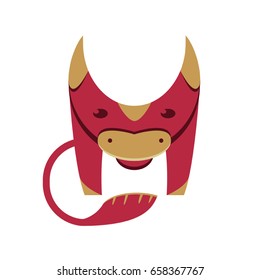 Simple schematic image of a bull