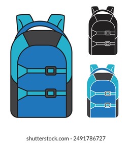 simple school backpack icon template