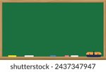 Simple school blackboard vector illustration_16:9