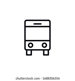 Simple school bus line icon. Stroke pictogram. Vector illustration isolated on a white background. Premium quality symbol. Vector sign for mobile app and web sites.