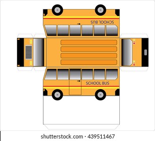 Simple School Bus Outline Cut Out Stock Vector (Royalty Free) 439511467 ...