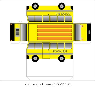 Simple School Bus Outline Cut Out Stock Vector (Royalty Free) 439511470 ...