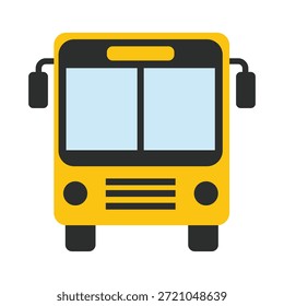 Simple school bus vector illustration for education design.
