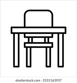 simple school desk vector icon design