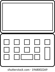 Portátil escolar simple, ilustración de icono, vector sobre fondo blanco