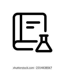 Simple Science Book icon. The icon can be used for websites, print templates, presentation templates, illustrations, etc