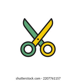 Simple Scissor Icon Symbol Element