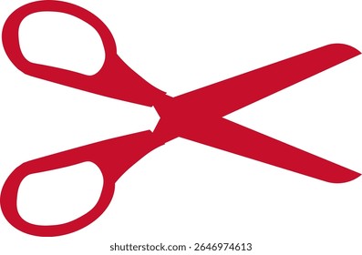 Simple scissors silhouette icon, one color