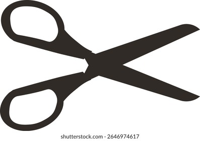 Simple scissors silhouette icon, one color