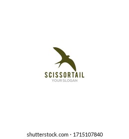 Simple Scissortail Logo Design Vector