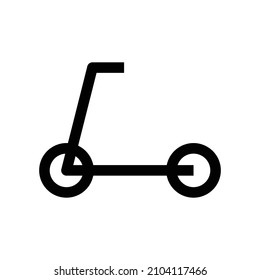 Simple scooter silhouette icon. Vector.