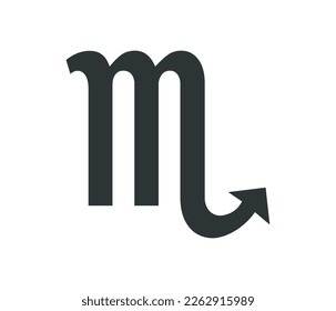 Simple scorpio astrological sign. Concept of astrology.
