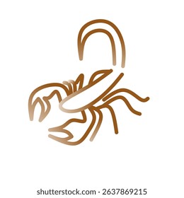 simple scorpio logo vector image
