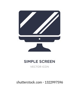 simple screen icon on white background. Simple element illustration from Technology concept. simple screen sign icon symbol design.