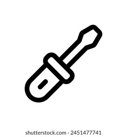 Simple Screwdriver icon. The icon can be used for websites, print templates, presentation templates, illustrations, etc