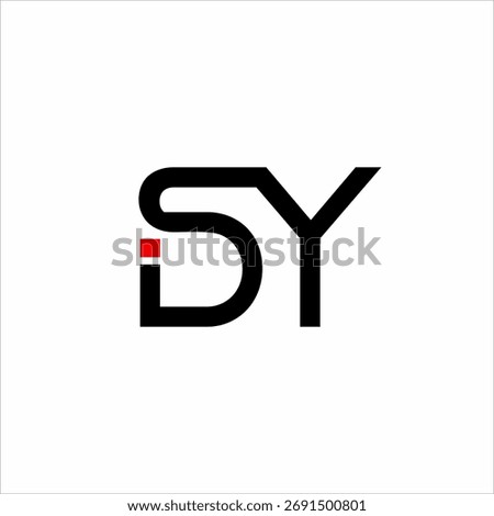 Simple SDY letter logo design.