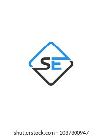 Simple SE initial Logo design template vector illustration