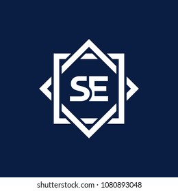 Simple SE initial Logo design template vector illustration