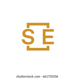 Simple SE initial Logo designs template vector illustration