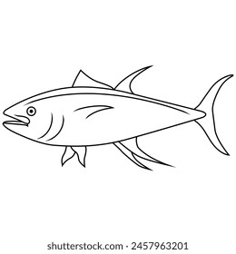 Simple sea fish image Vector design 1