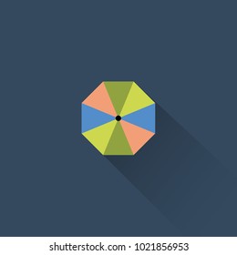 Simple Sea Umbrella Icon, Vector, Illustration, Eps File