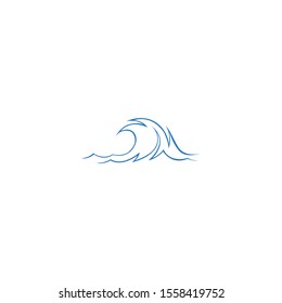 simple sea wave logo designs